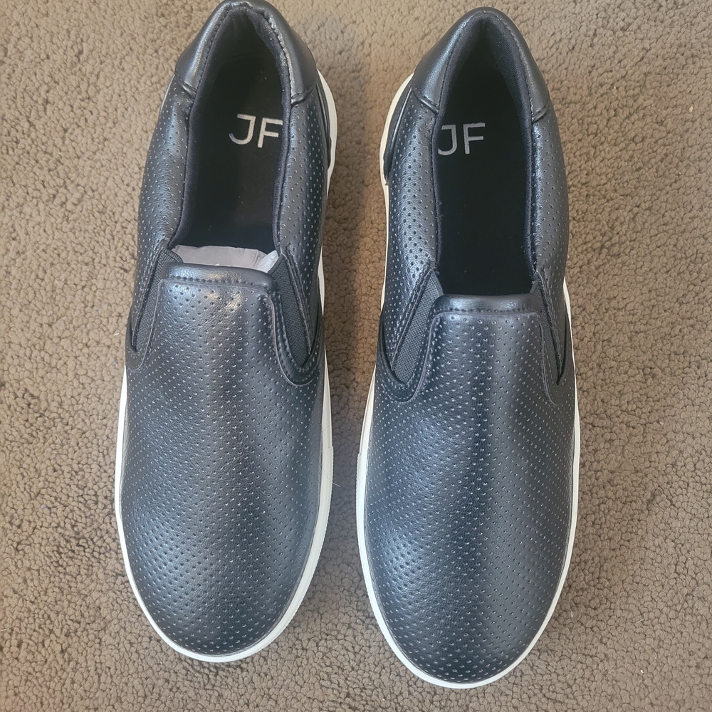 JustFab Black Slip-On Sneakers